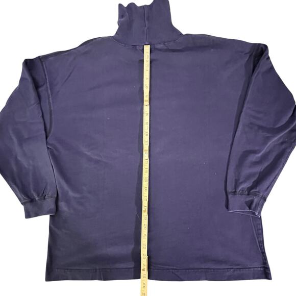 Vintage GAP Navy Blue Turtleneck Sweater Mens Medium Made USA - Picture 6 of 8